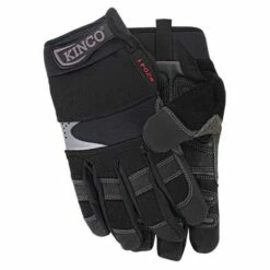 Kincopro General Black And Gray Suede Gloves, Large
