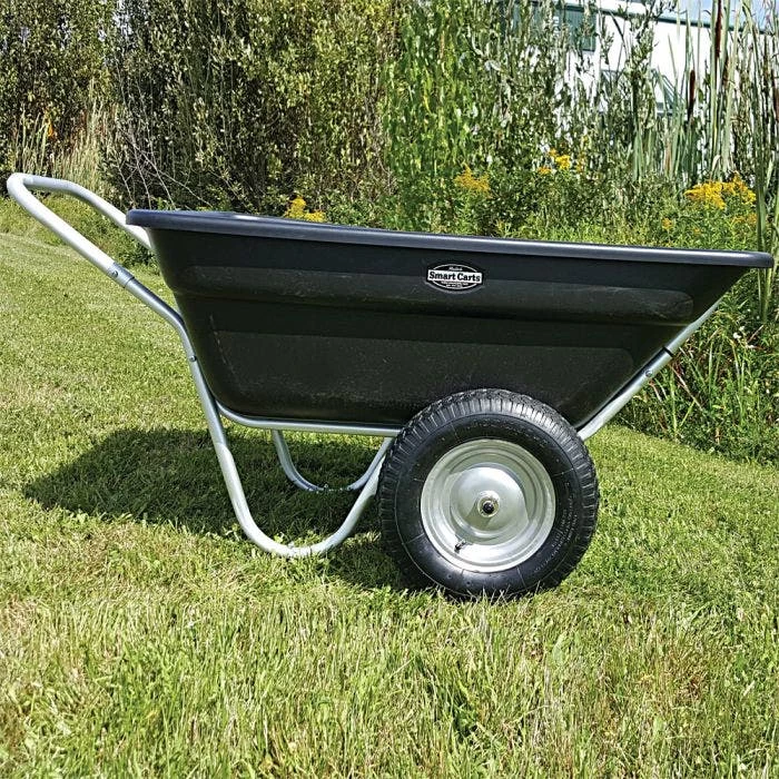 Muller's Original Smart Cart, Black 7 Cu. Ft. Tray With 16" Turf Wheels 3 Muller's Original Smart Cart, Black 7 Cu. Ft. Tray With 16" Turf Wheels