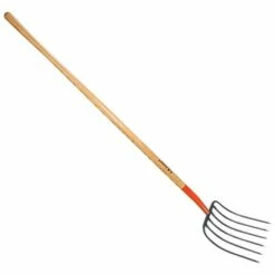 Leonard 6-Tine Forged Steel Manure Fork, 54-inch Straight Handle