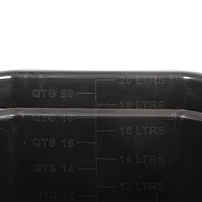 5 Gallon Heavy Duty Black Flatback Bucket 5 5 Gallon Heavy Duty Black Flatback Bucket - Image 3