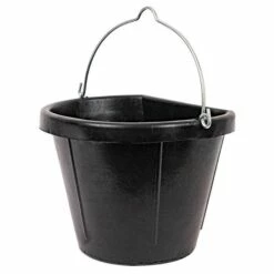 4.5 Gallon Rubber Flatback Bucket