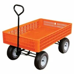 Leonard Orange Utility Wagon, Flat-Free Tires