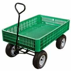 Leonard Green Utility Wagon, Flat-Free Tires, 30in X 46in X 7.5in Tray