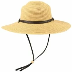 Sloggers Womens Braided Wide Brim Hat, Camel