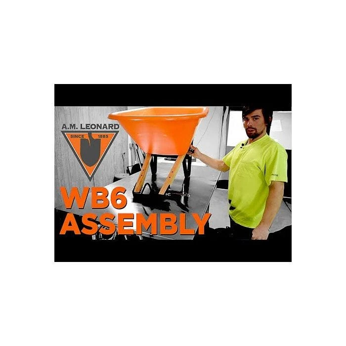 Leonard 6 Cu. Ft. Poly Tray Wheelbarrow With Diamond Tread Flat Free Tire 9 Leonard 6 Cu. Ft. Poly Tray Wheelbarrow With Diamond Tread Flat Free Tire - Image 8