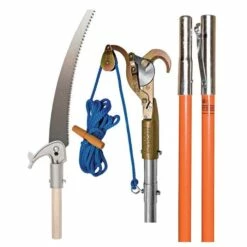 Jameson Pole Pruner And Saw Kit With Orange Fiberglass Poles