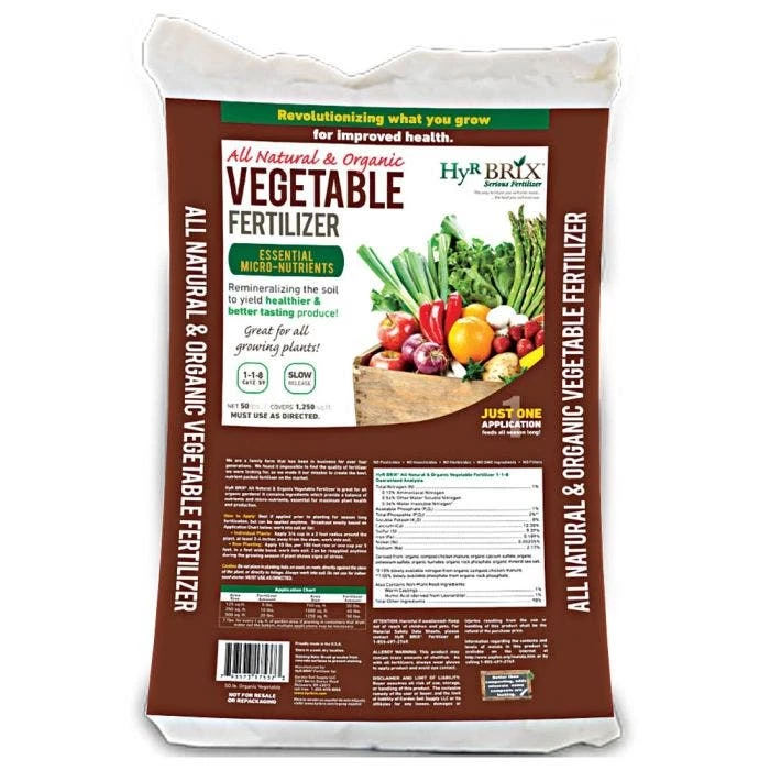HyR BRIX Organic Vegetable Fertilizer, 45-Pound Bag 3 HyR BRIX Organic Vegetable Fertilizer, 45-Pound Bag