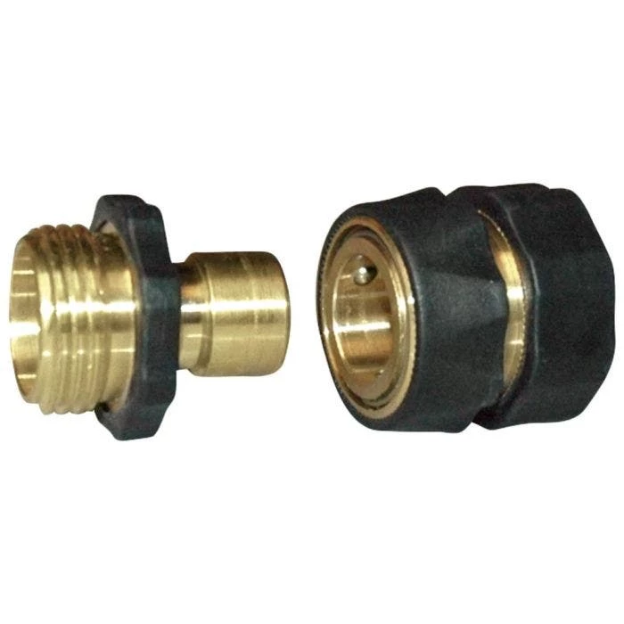Orbit Brass Hose Quick Connector Set With Auto Shutoff 4 Orbit Brass Hose Quick Connector Set With Auto Shutoff - Image 2