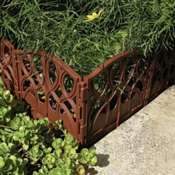 Decorative Scroll Interlocking Edging Brown 14 Decorative Scroll Interlocking Edging Brown -gardening Sales Store sde20 brn 5