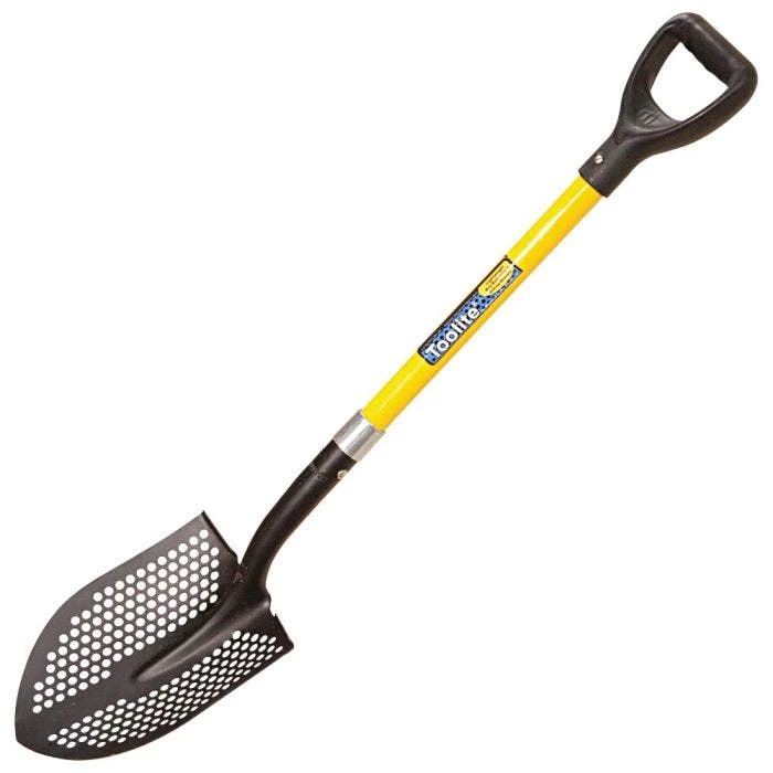 Toolite Round Point Shovel With Perforated Blade And D-Grip Fiberglass Handle 3 Toolite Round Point Shovel With Perforated Blade And D-Grip Fiberglass Handle