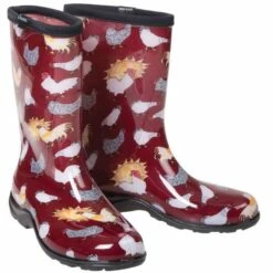 Sloggers Boots Red With Chickens