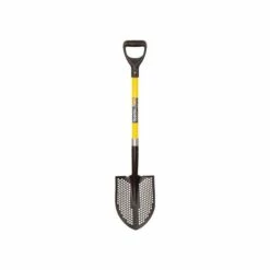 Toolite Round Point Shovel With Perforated Blade And Fiberglass Handle